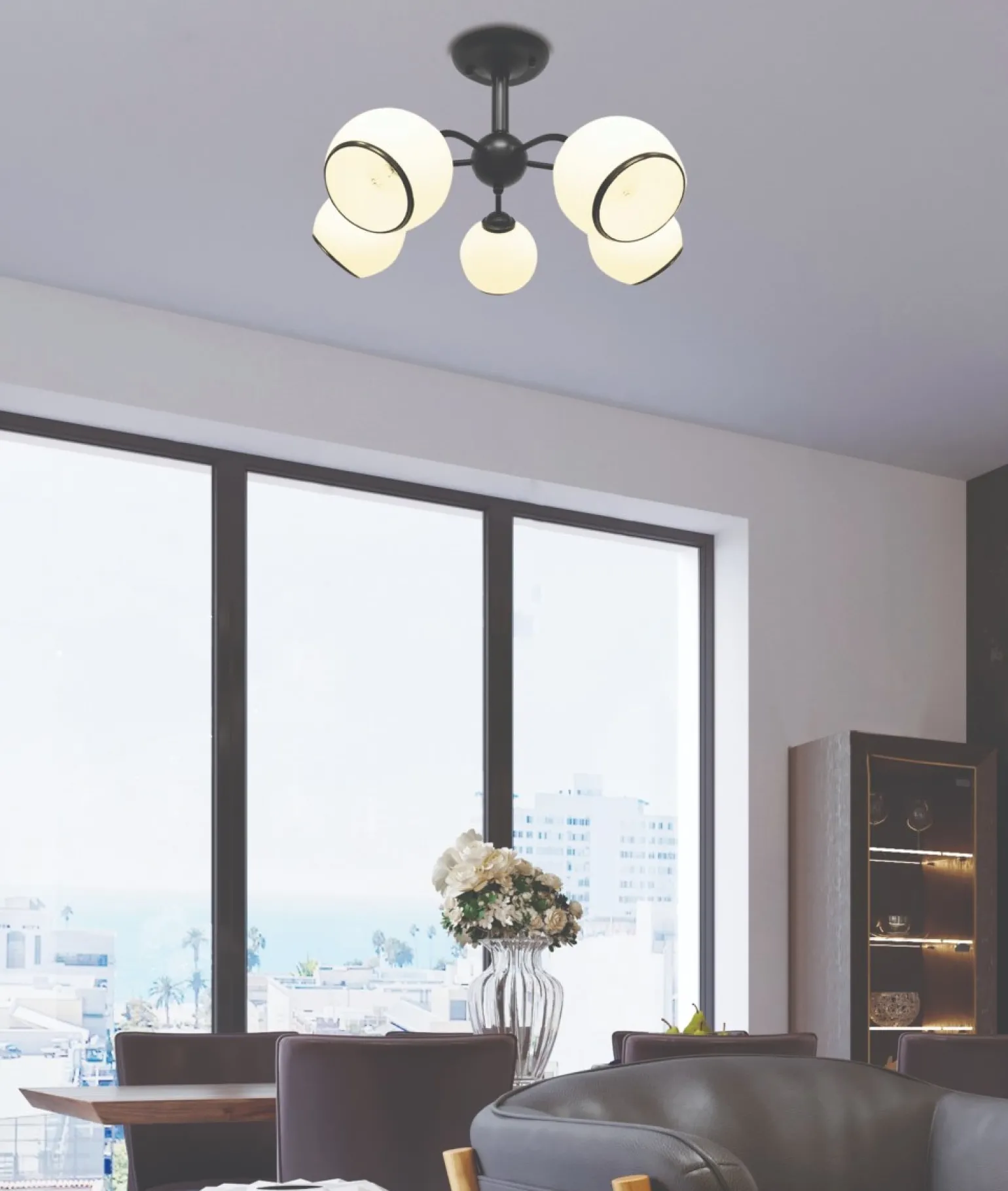 Sklep Kaja Okazała lampa sufitowa do pokoju dziennego 35-26576 z serii MARINEN | Kaja Oświe