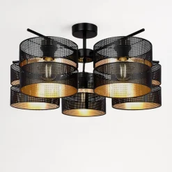 Sklep Kaja Okazała lampa sufitowa w kolorze czerni i złota K-5503 z serii MALAVI