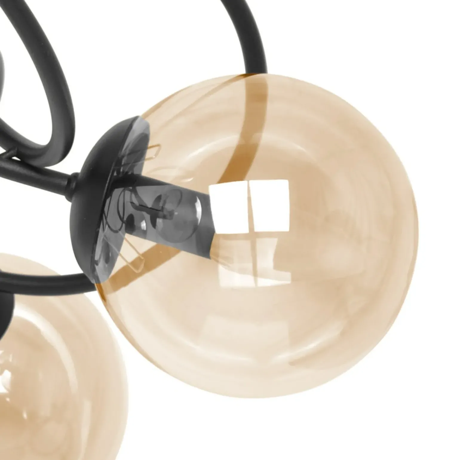 New Okazała lampa sufitowa z bursztynowymi kloszami K-5127 z serii FLORO Żyrandole Nowoczesne