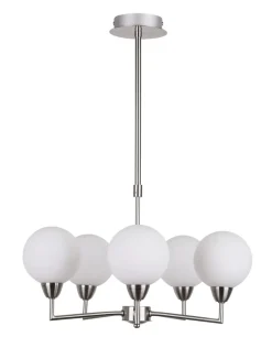 Best Sale Okazała lampa sufitowa z pięcioma kloszami 35-05458 z serii LOGOS | Kaja Oświetl Żyrandole Nowoczesne