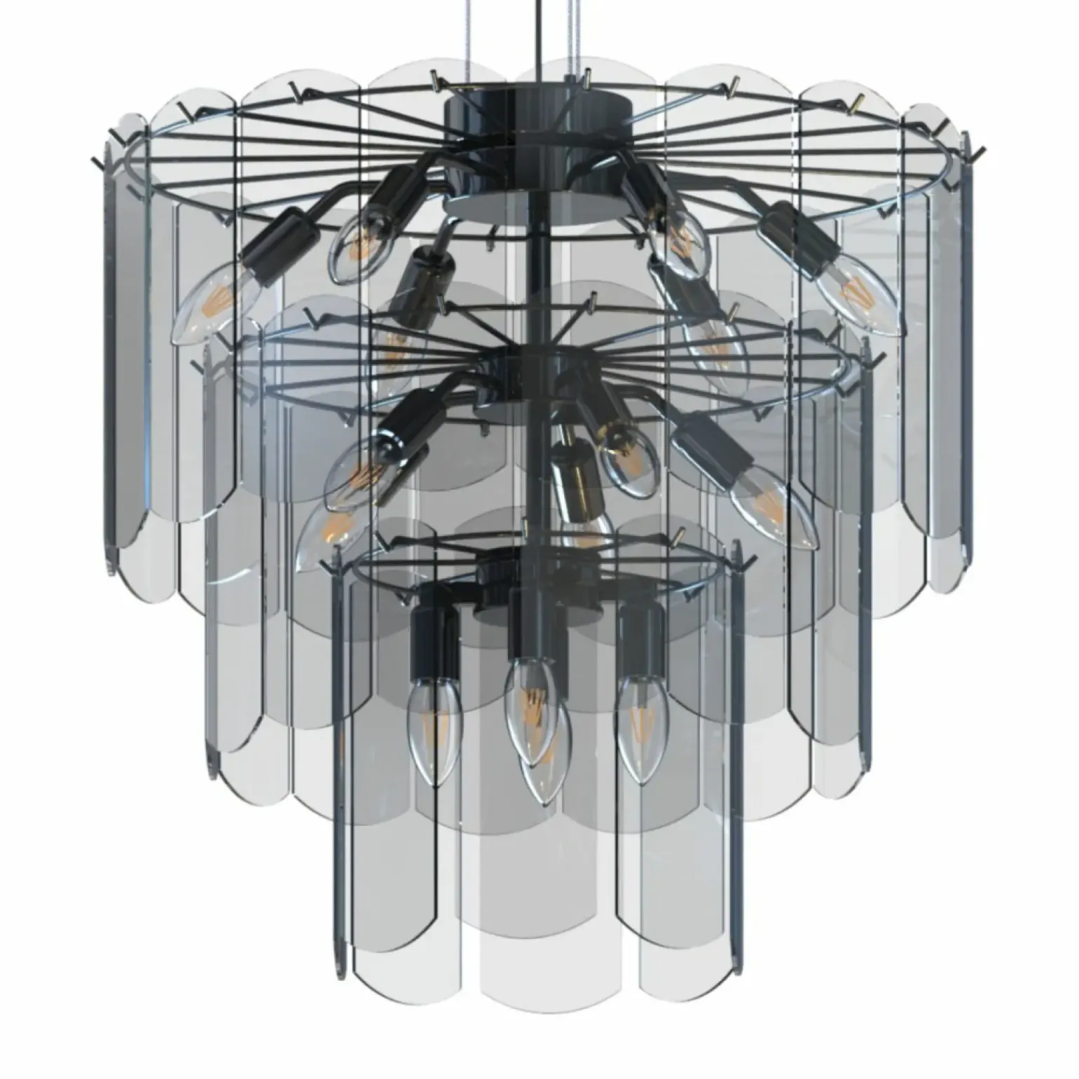 Hot Okazała lampa wisząca do stylowego salonu MD3523-14L-EBCN NIRA | Kaja Żyrandole Nowoczesne