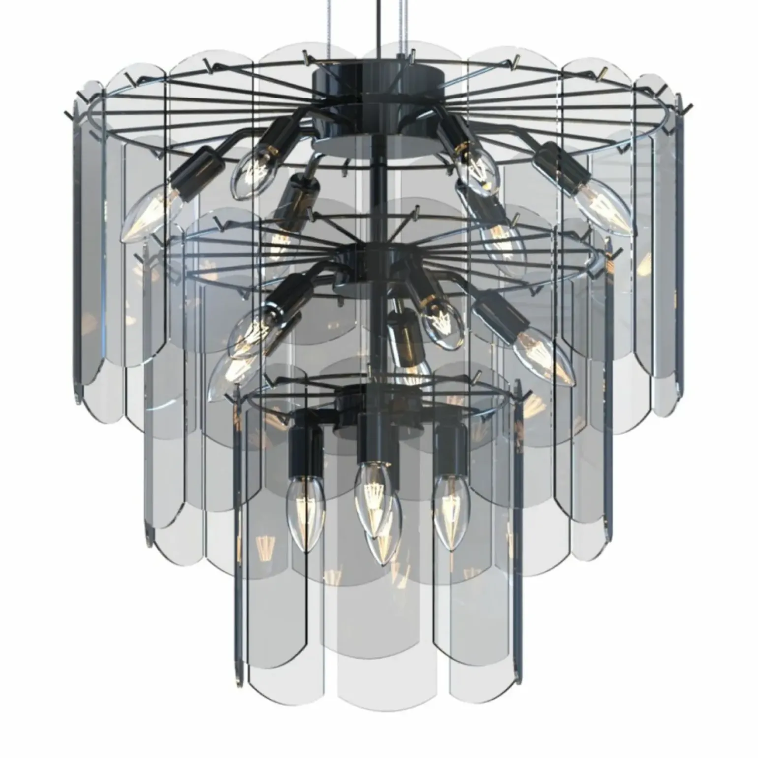 Hot Okazała lampa wisząca do stylowego salonu MD3523-14L-EBCN NIRA | Kaja Żyrandole Nowoczesne