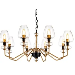 Sklep Kaja Okazała lampa wisząca, kolor mosiądzu DL-ARMAND8-AB z serii ARMAND