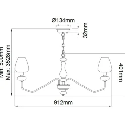 Sklep Kaja Okazała lampa wisząca, kolor mosiądzu DL-ARMAND8-AB z serii ARMAND