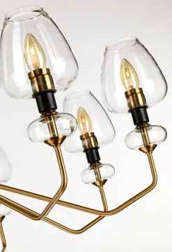 Sklep Kaja Okazała lampa wisząca, kolor mosiądzu DL-ARMAND8-AB z serii ARMAND