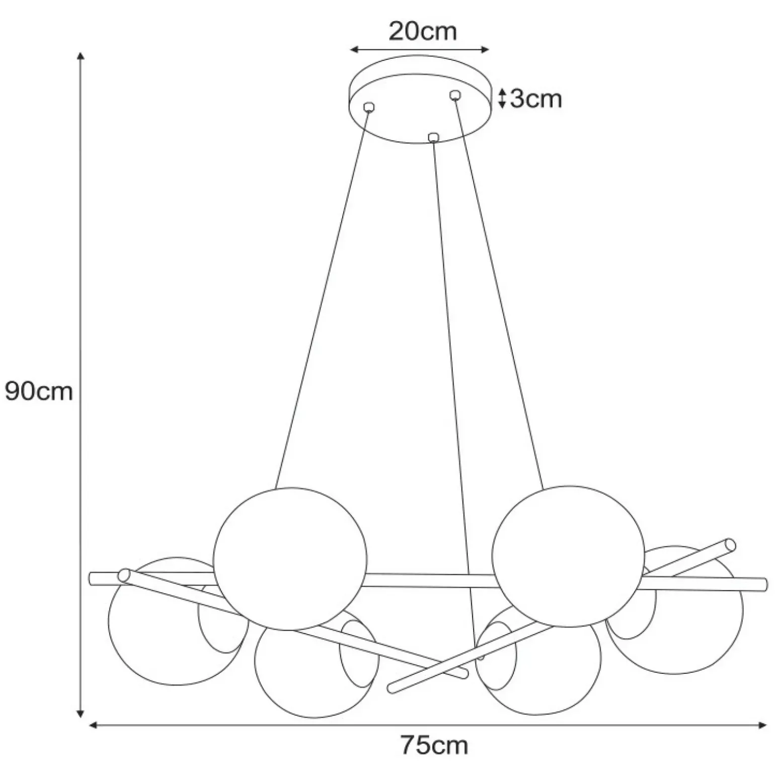 Hot Okazała lampa wisząca na trójkątnej podstawie K-4967 | Kaja Żyrandole Nowoczesne