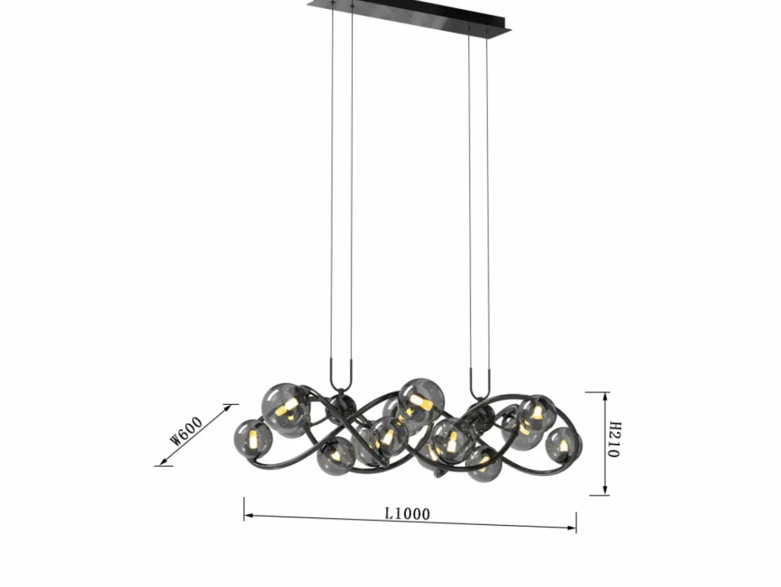 Discount Okazała lampa wisząca nad stół w jadalni WF 7014-1405 NANCY | Kaja Żyrandole Nowoczesne