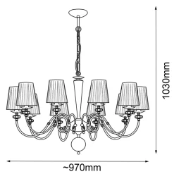 Sklep Kaja Okazała lampa wisząca w stylu królewskim ANT 8683 LILOSA | Kaja