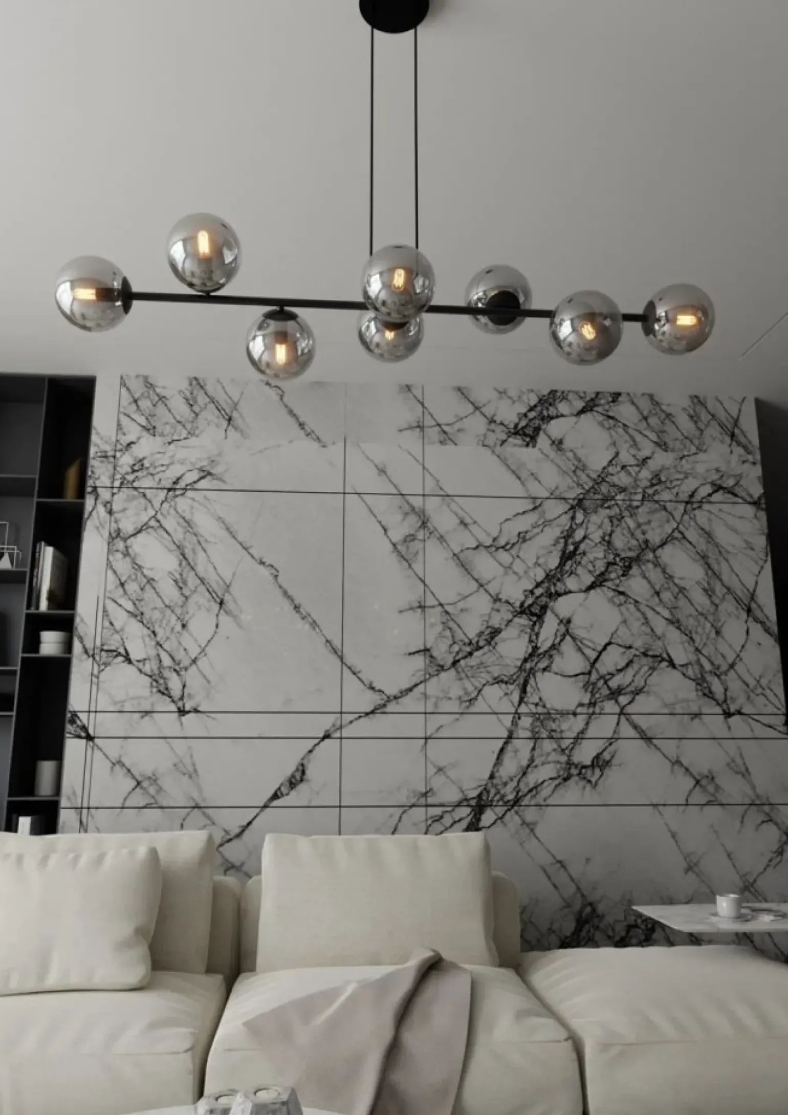 Hot Okazała lampa wisząca z kulistymi kloszami 875/8 | Kaja Oświetlenie Żyrandole Nowoczesne