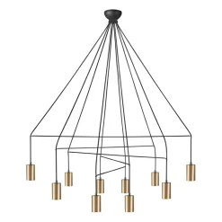 Hot Okazała lampa wisząca z mosiężnymi oprawkami 7954 | Kaja Oświetlenie Żyrandole Nowoczesne