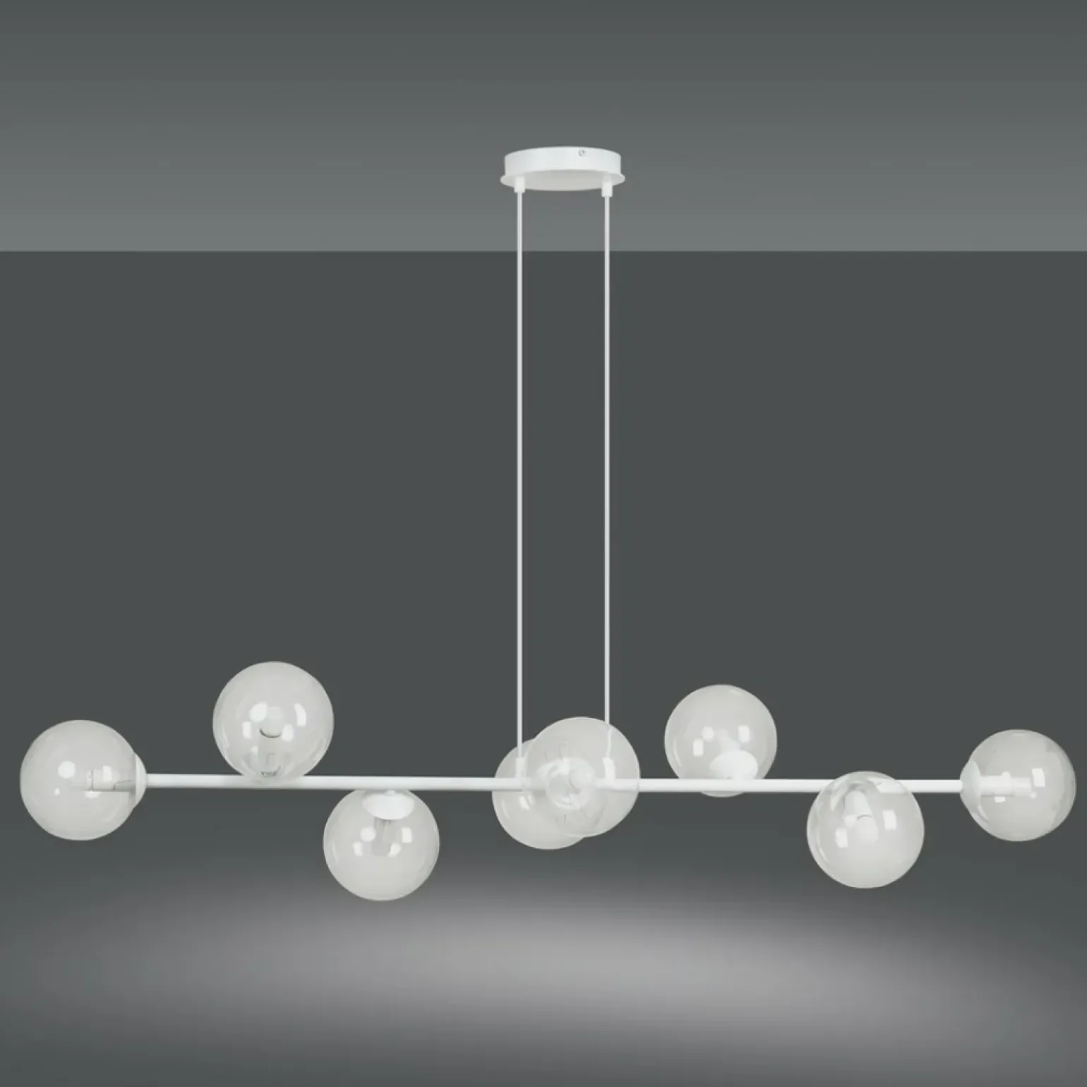 Outlet Okazała lampa wisząca z przezroczystymi kloszami 877/8 | Kaja Żyrandole Nowoczesne