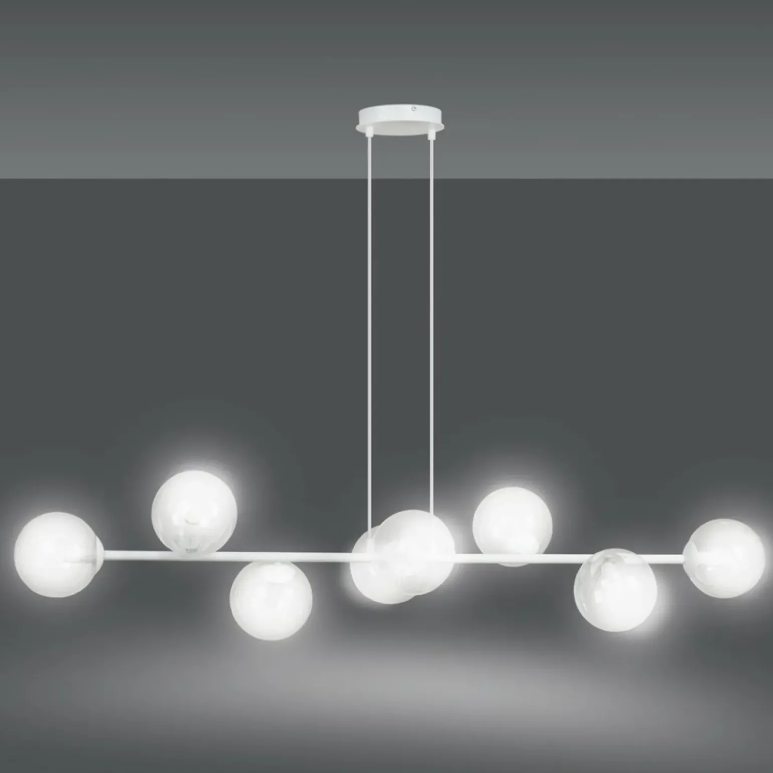 Outlet Okazała lampa wisząca z przezroczystymi kloszami 877/8 | Kaja Żyrandole Nowoczesne