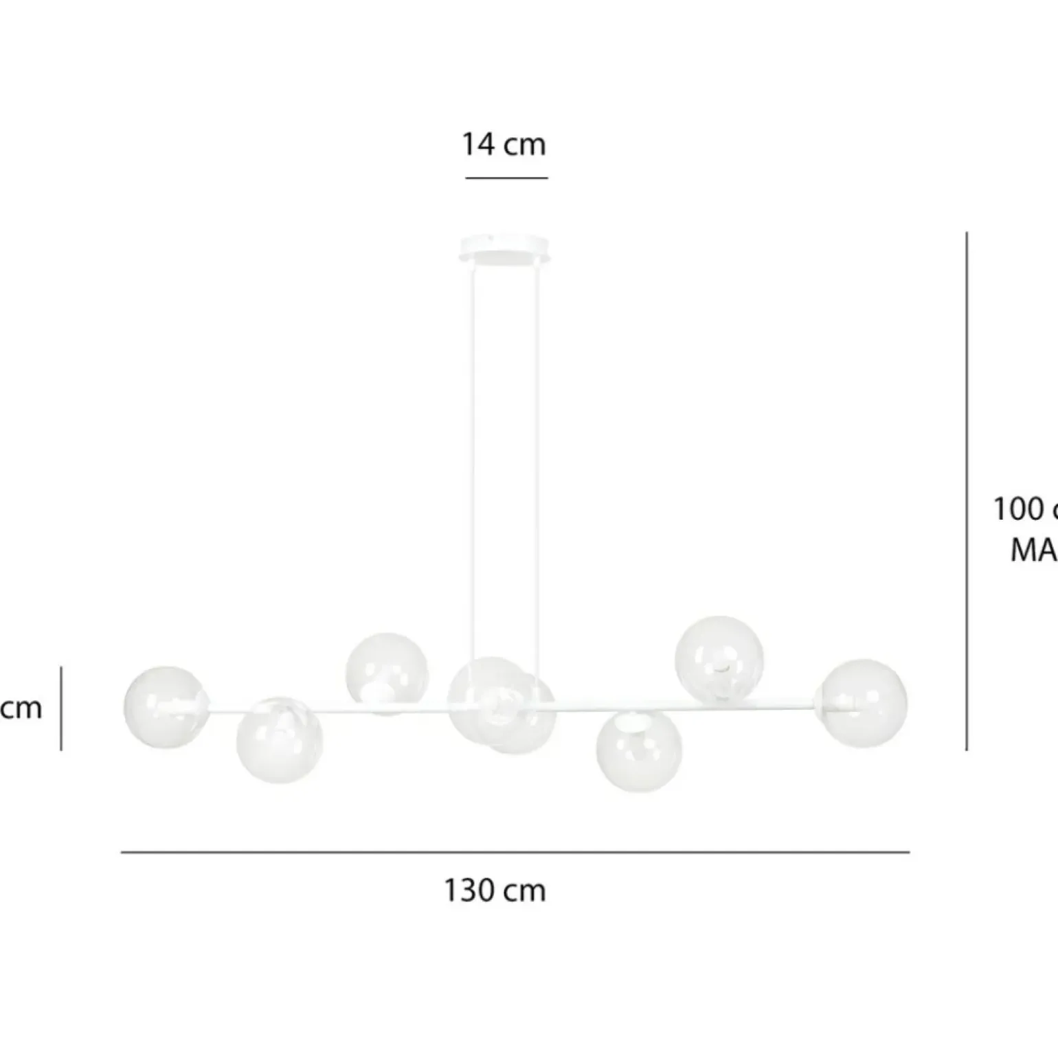 Outlet Okazała lampa wisząca z przezroczystymi kloszami 877/8 | Kaja Żyrandole Nowoczesne