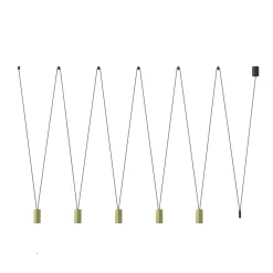 Clearance Okazała lampa wisząca ze złotymi oprawkami 7608 | Kaja Oświetlenie Żyrandole Nowoczesne