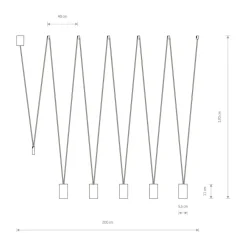 Clearance Okazała lampa wisząca ze złotymi oprawkami 7608 | Kaja Oświetlenie Żyrandole Nowoczesne