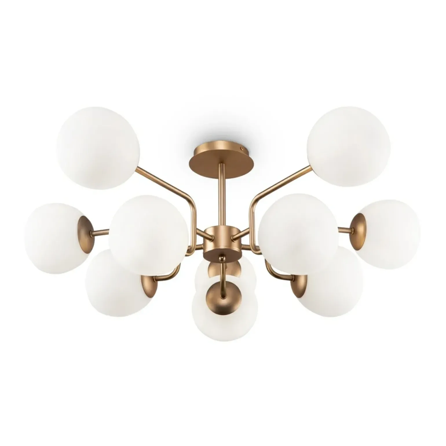 Discount Okazała lampa wisząca, złota oprawa MOD221PL-10G z serii ERICH Żyrandole Nowoczesne