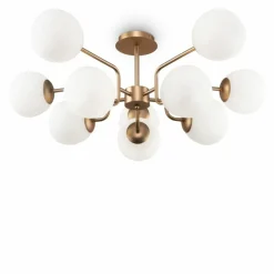 Discount Okazała lampa wisząca, złota oprawa MOD221PL-10G z serii ERICH Żyrandole Nowoczesne