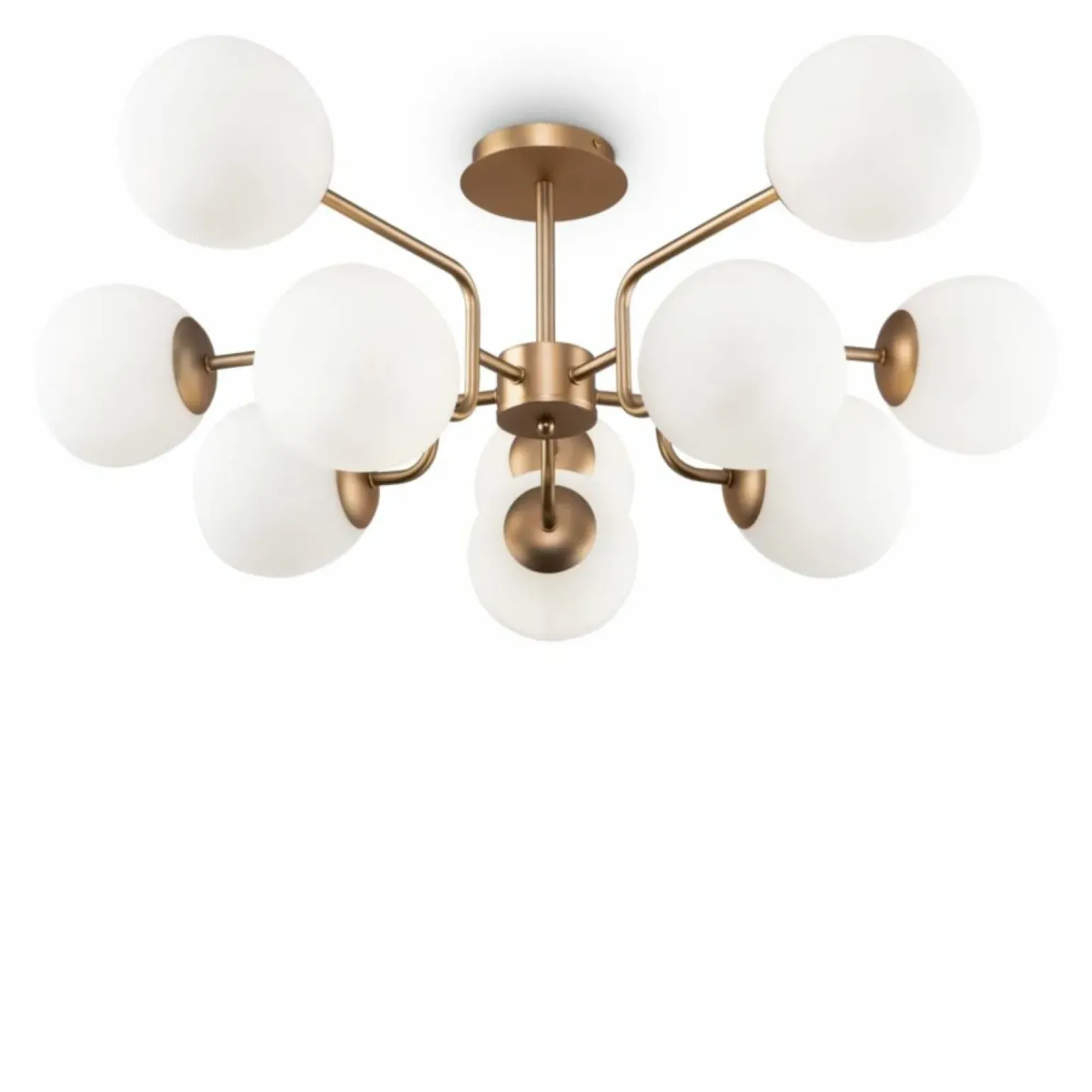 Discount Okazała lampa wisząca, złota oprawa MOD221PL-10G z serii ERICH Żyrandole Nowoczesne