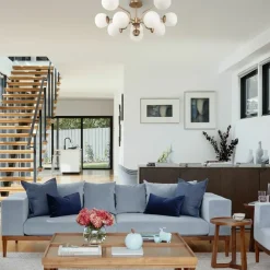 Discount Okazała lampa wisząca, złota oprawa MOD221PL-10G z serii ERICH Żyrandole Nowoczesne