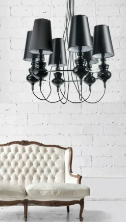 Best Sale Okazała, nietuzinkowa lampa do salonu AZ1379 BAROCO BLACK | Kaja Żyrandole Nowoczesne