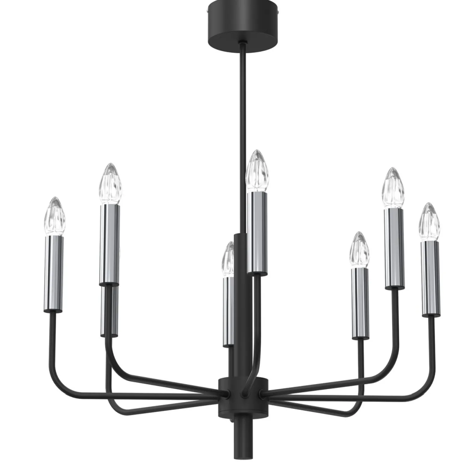 Sklep Kaja Okazała, świecznikowa lampa wisząca z chromem LX 4283 AKASYA | Kaja