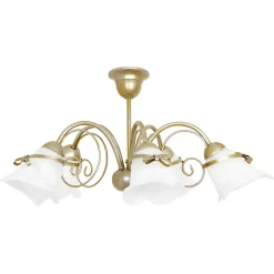 Sklep Kaja Okazała, złota lampa wisząca do salonu LX 73 KOKARDA | Kaja