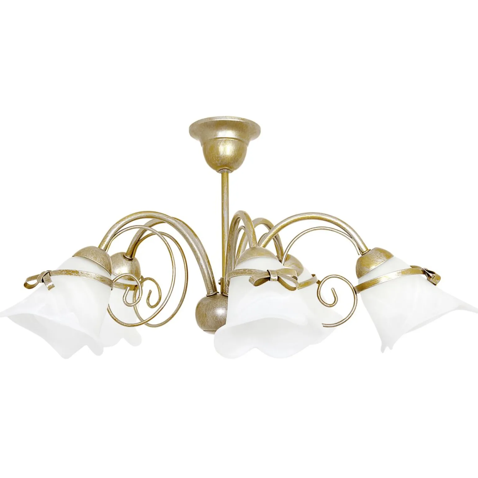 Sklep Kaja Okazała, złota lampa wisząca do salonu LX 73 KOKARDA | Kaja