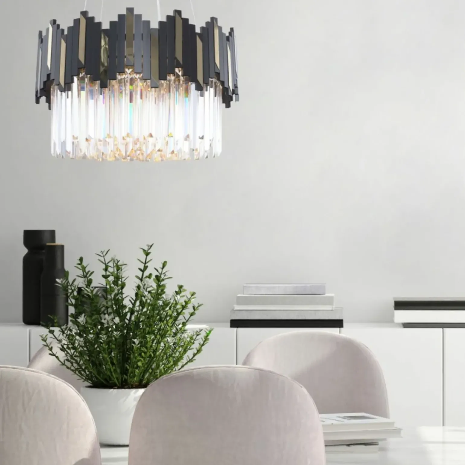 Sale Okazały, kryształowy żyrandol do salonu 2200018M ROTTA | Kaja Żyrandole Nowoczesne