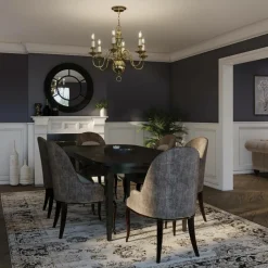 Sklep Kaja Okazały żyrandol w kolorze mosiądzu HK-CAMBRIDGE6 z serii CAMBRIDGE