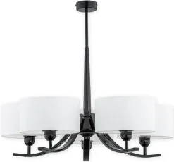 Sklep Kaja Okazały żyrandol z czarną oprawą O2875 W5 CZA + BIA | Kaja Oświetlenie