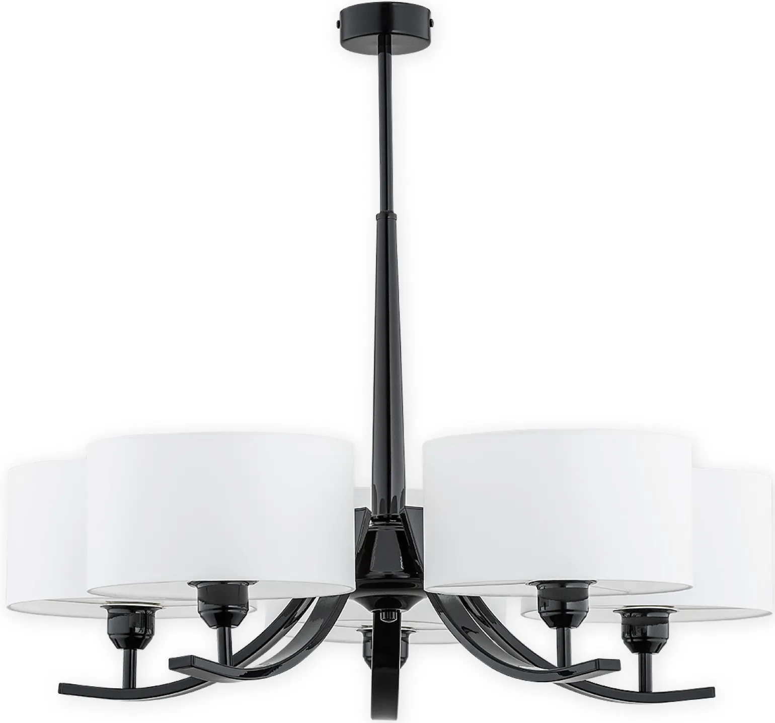 Sklep Kaja Okazały żyrandol z czarną oprawą O2875 W5 CZA + BIA | Kaja Oświetlenie