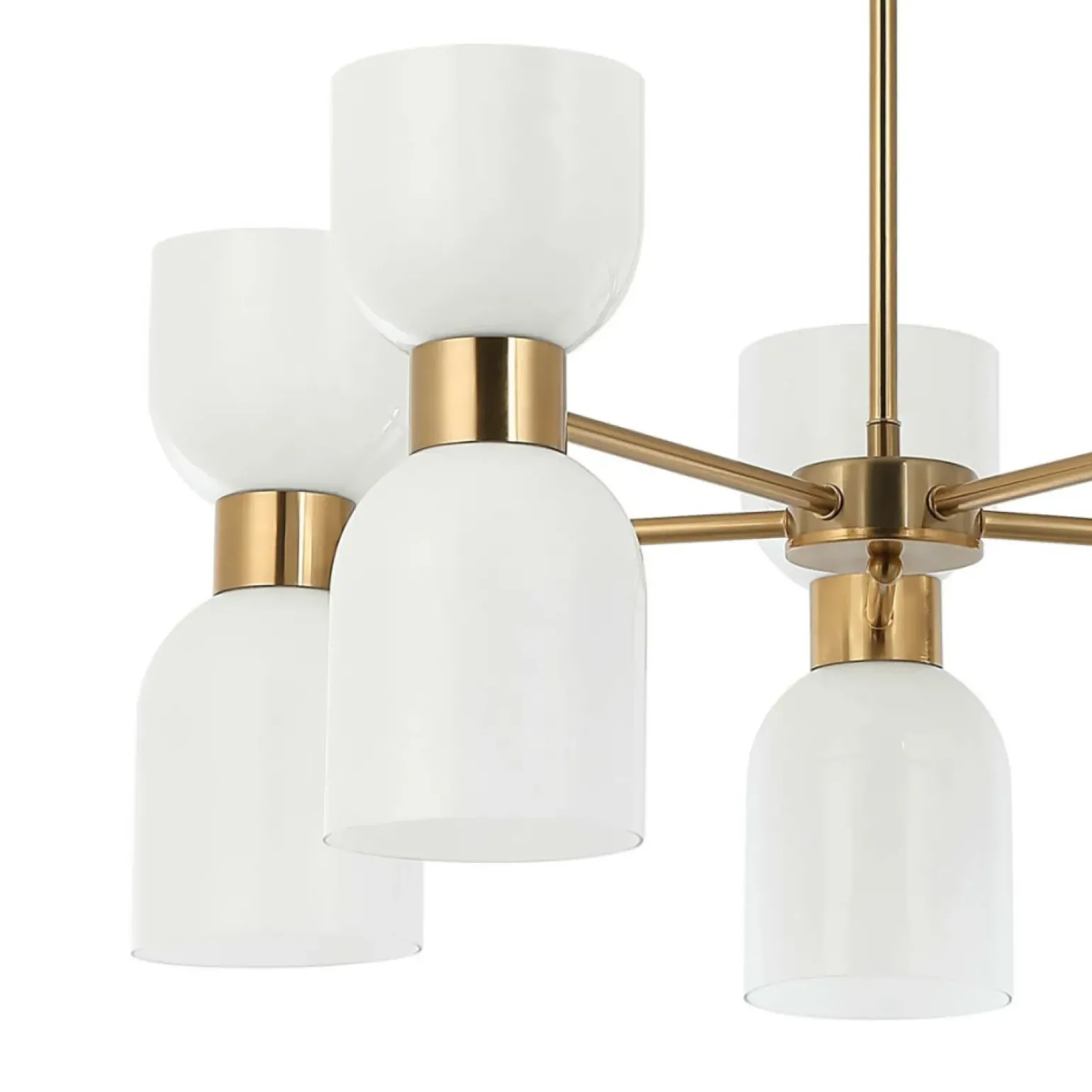 Best Okazały, złoty żyrandol do salonu PND-57602-5-BRO MONZA | Kaja Żyrandole Nowoczesne