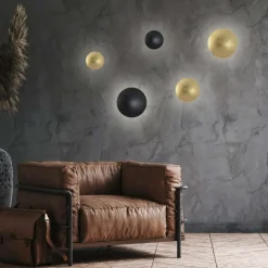 Sklep Kaja Okrąg ścienny ⌀21cm LED LP-8102/1C-12W BK PLATILLO | Kaja Oświetlenie