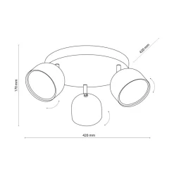 Sklep Kaja Okrągła, biała lampa sufitowa (z żarówkami) TK 6514 z serii ALTEA