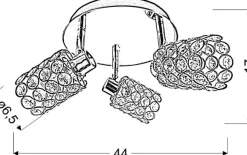 Best Sale Okrągła, owana lampa sufitowa 98-00125 YORK | Kaja Oświetlenie Żyrandole Nowoczesne