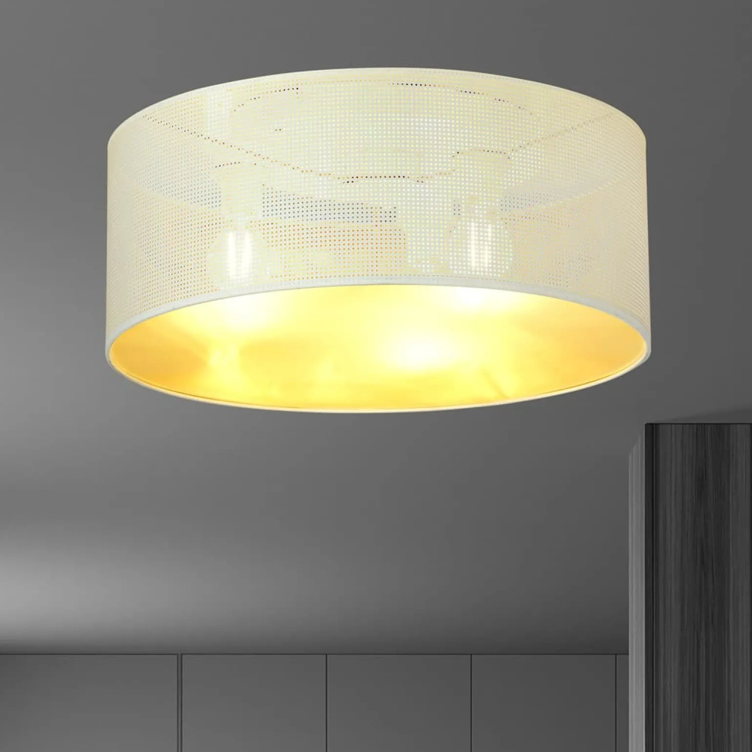 Sklep Kaja Okrągła, klasyczna lampa sufitowa do salonu 1147/3 ASTON | Kaja