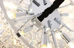 Store Okrągła, kryształowa lampa do salonu MX P0267 PUCCINI | Kaja Żyrandole Nowoczesne