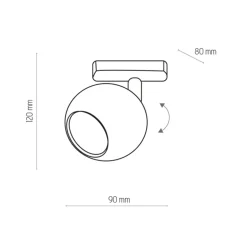 Sklep Kaja Okrągła lampa do listwy natynkowej ZM 1070 z serii SZ.JEDNOOBWODOWA