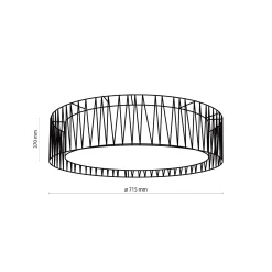 Sklep Kaja Okrągła lampa sufitowa, abażurowy plafon TK 4556 HARMONY | Kaja