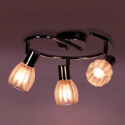 Clearance Okrągła lampa sufitowa do sypialni K-8001/3G EMBO | Kaja Oświetlenie Żyrandole Nowoczesne