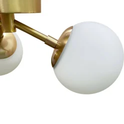 Outlet Okrągła lampa sufitowa z 3 białymi kloszami LP-002/3C DORADO | Kaja Żyrandole Nowoczesne