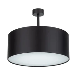 Store Okrągła lampa sufitowa z czarnym abażurem TK 4246 RONDO | Kaja Żyrandole Nowoczesne