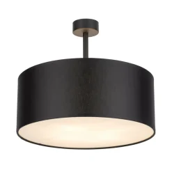 Store Okrągła lampa sufitowa z czarnym abażurem TK 4246 RONDO | Kaja Żyrandole Nowoczesne