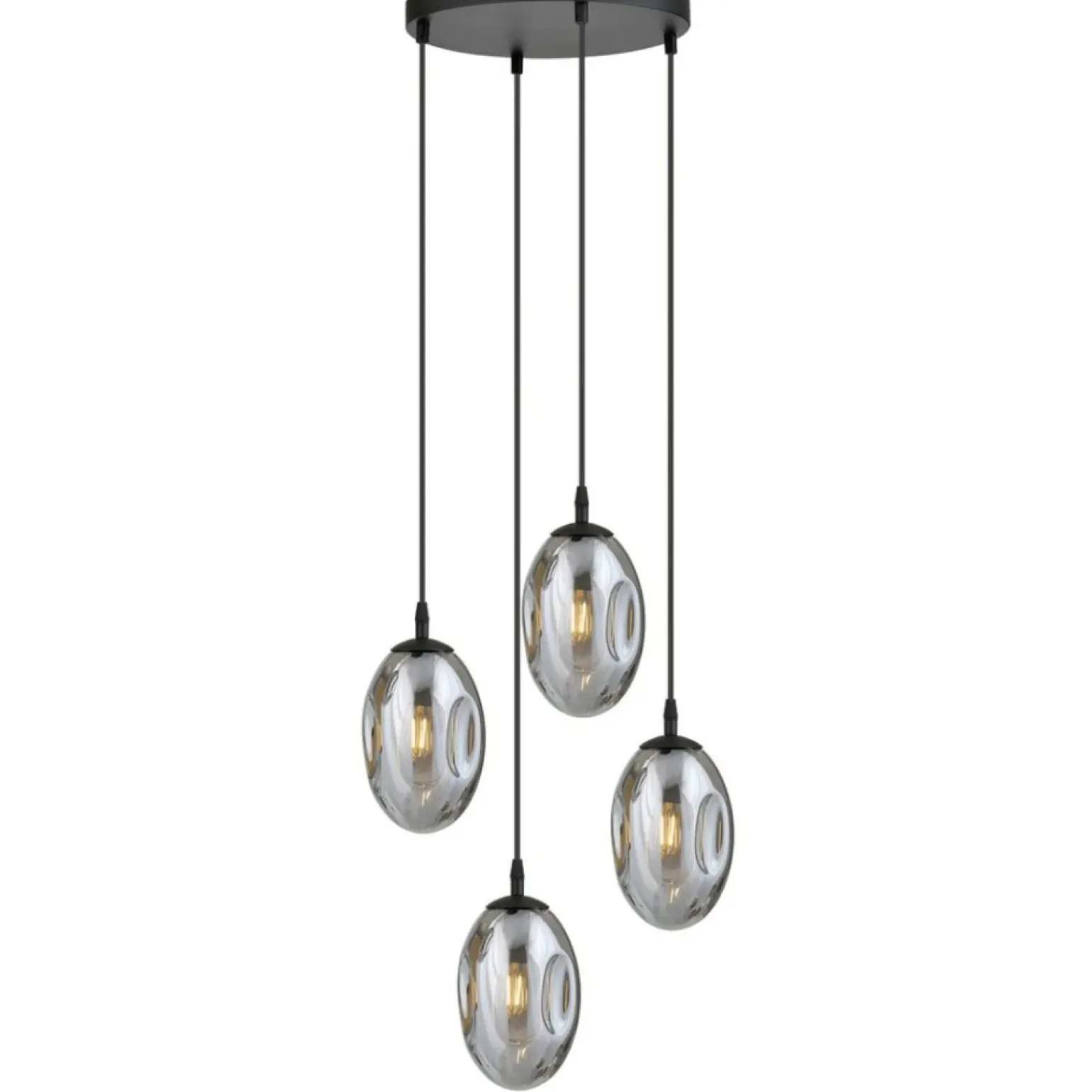 Best Sale Okrągła lampa sufitowa z regulowanymi zwisami 1266/4PREM - ASTRAL Żyrandole Nowoczesne