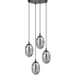 Best Sale Okrągła lampa sufitowa z regulowanymi zwisami 1266/4PREM - ASTRAL Żyrandole Nowoczesne