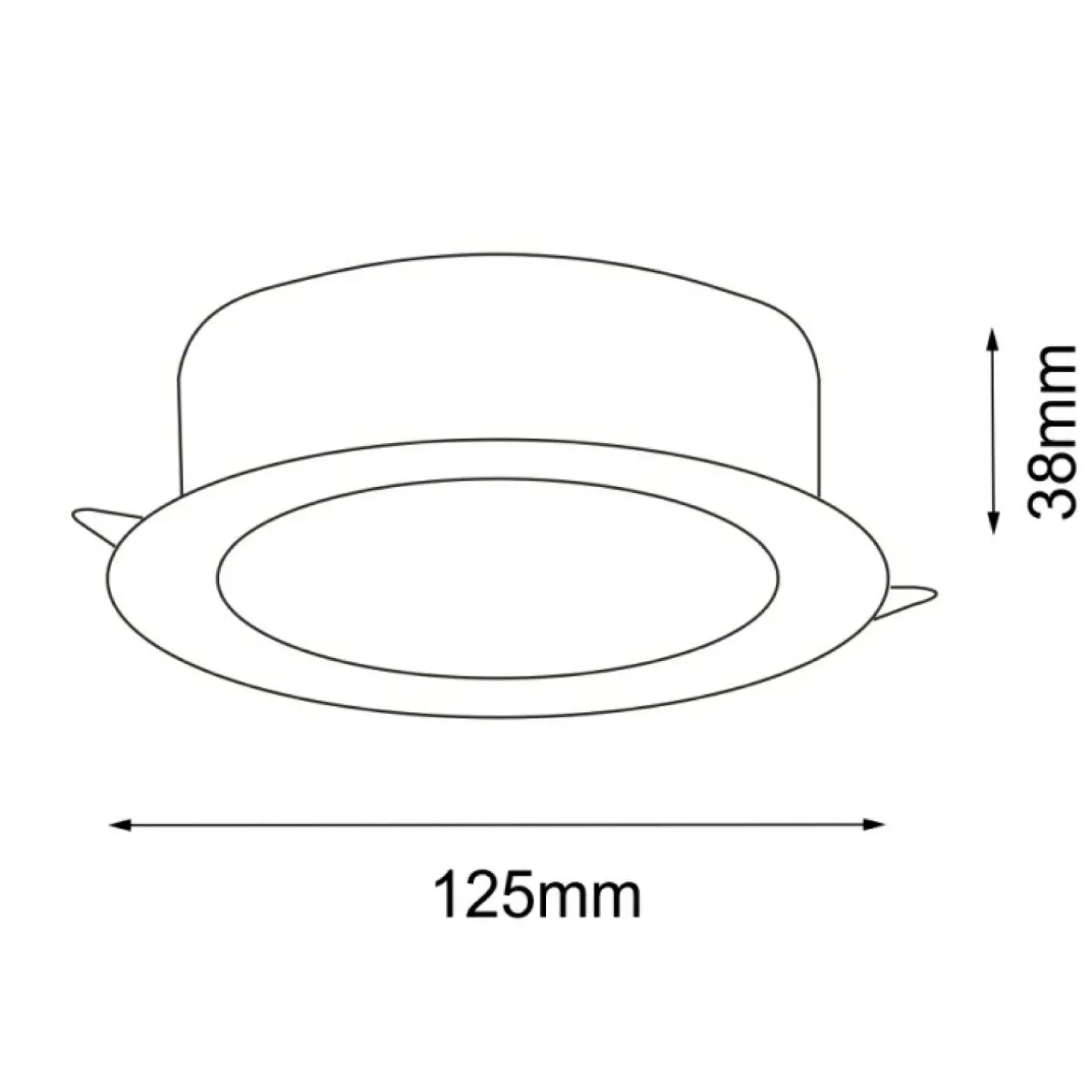 Sklep Kaja Okrągła lampa wpustowa LED IP44 3000K ANT 8058 z serii TOTTO
