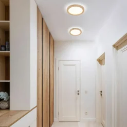 Sklep Kaja Okrągła, ledowa lampa sufitowa z drewna TK 18004 AQUA WOOD BUK | Kaja