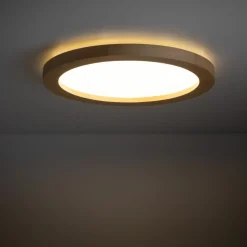 Sklep Kaja Okrągła, ledowa lampa sufitowa z drewna TK 18004 AQUA WOOD BUK | Kaja