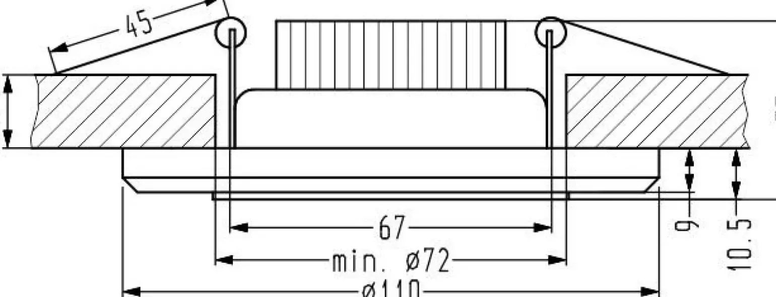Sklep Kaja Okrągła prawa podtynkowa, niebieska 2263915 z serii RING | Kaja Oświetlenie