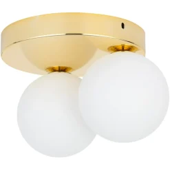 Clearance Okrągła, złota lampa sufitowa z białymi kloszami TK 4696 serii BIANCA Żyrandole Nowoczesne